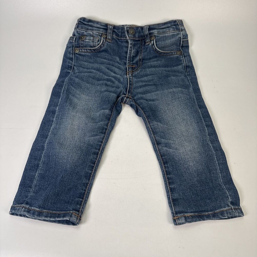 7 All For Mankind Jeans Blue Washed  Baby Elastic Waist 12 Months